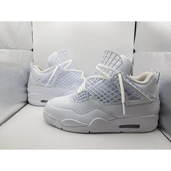 Size 12W | 10.5M - Jordan 4 Retro Net White (Women's) - FN7251-107 - Picture 1 of 9